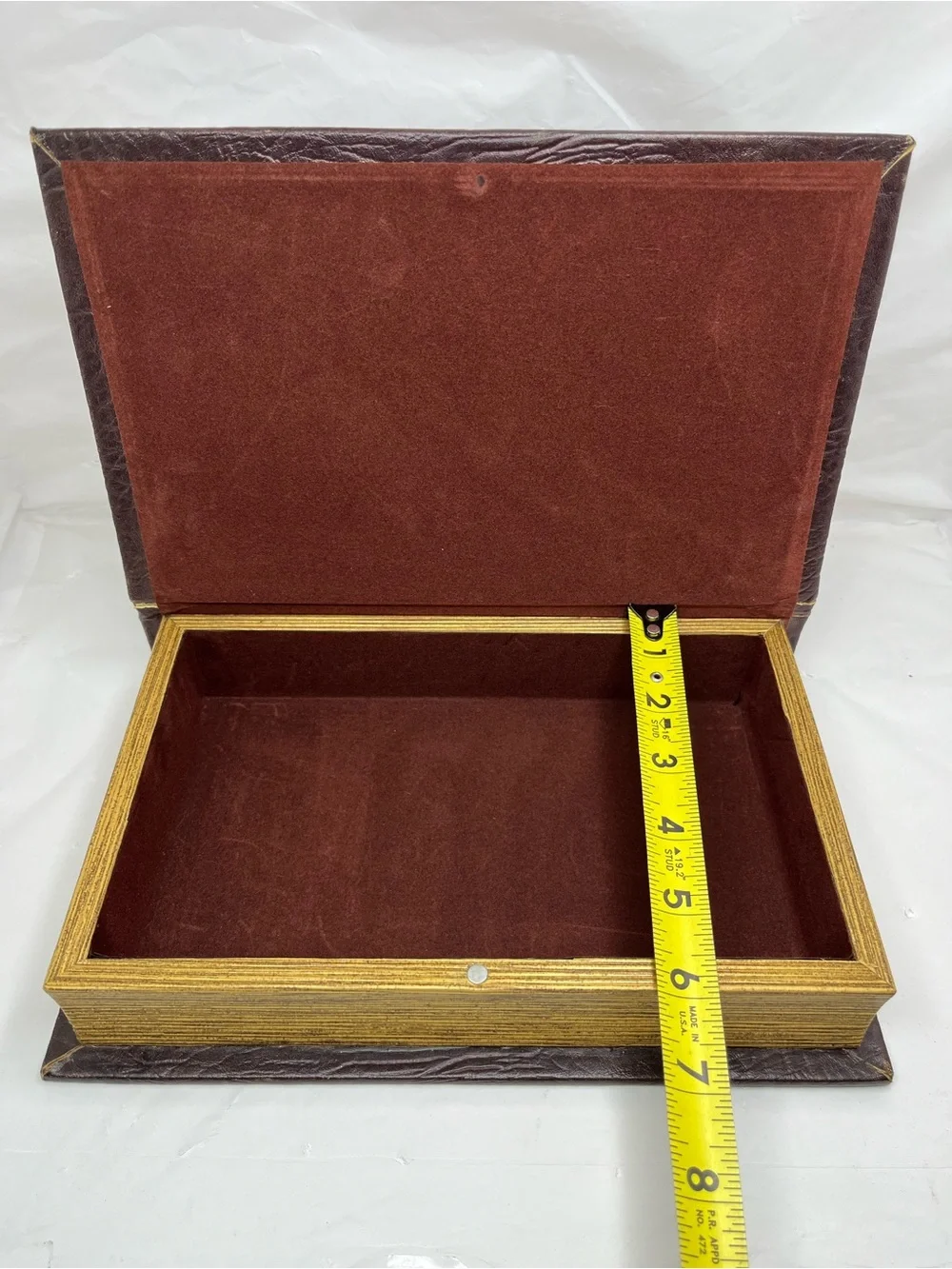 Faux Book Storage Large Box Mark Twain Magnetic Closure